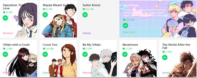 Webtoon Comics Platforms